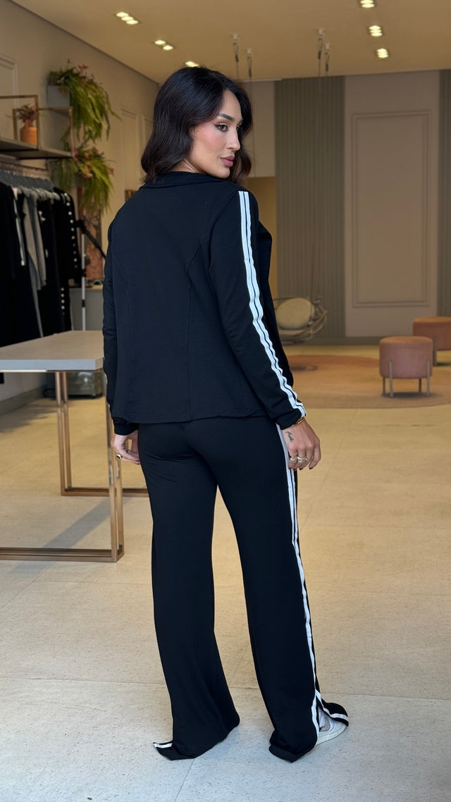 Conjunto Moletinho Calça & Blazer Preto