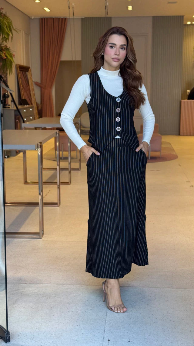 Conjunto Moletinho Saia & Colete