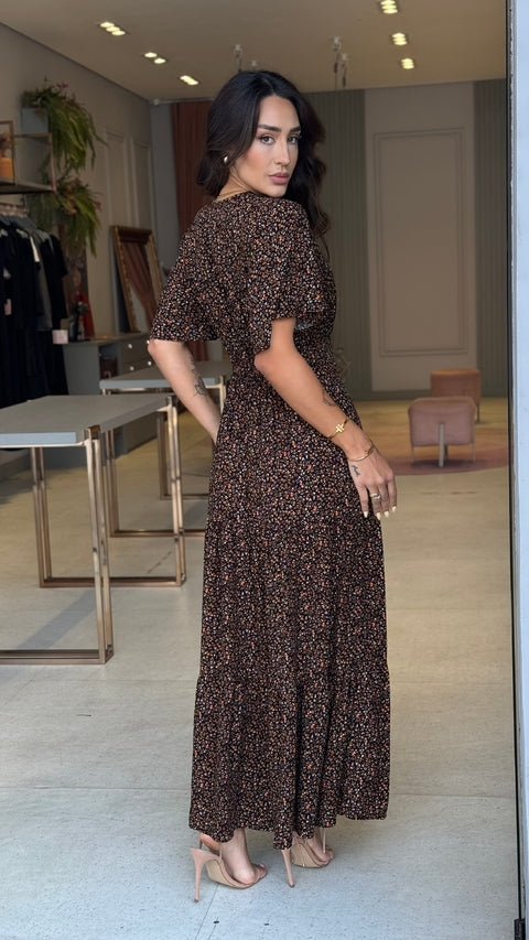 Vestido Manguinha Floral Lucy