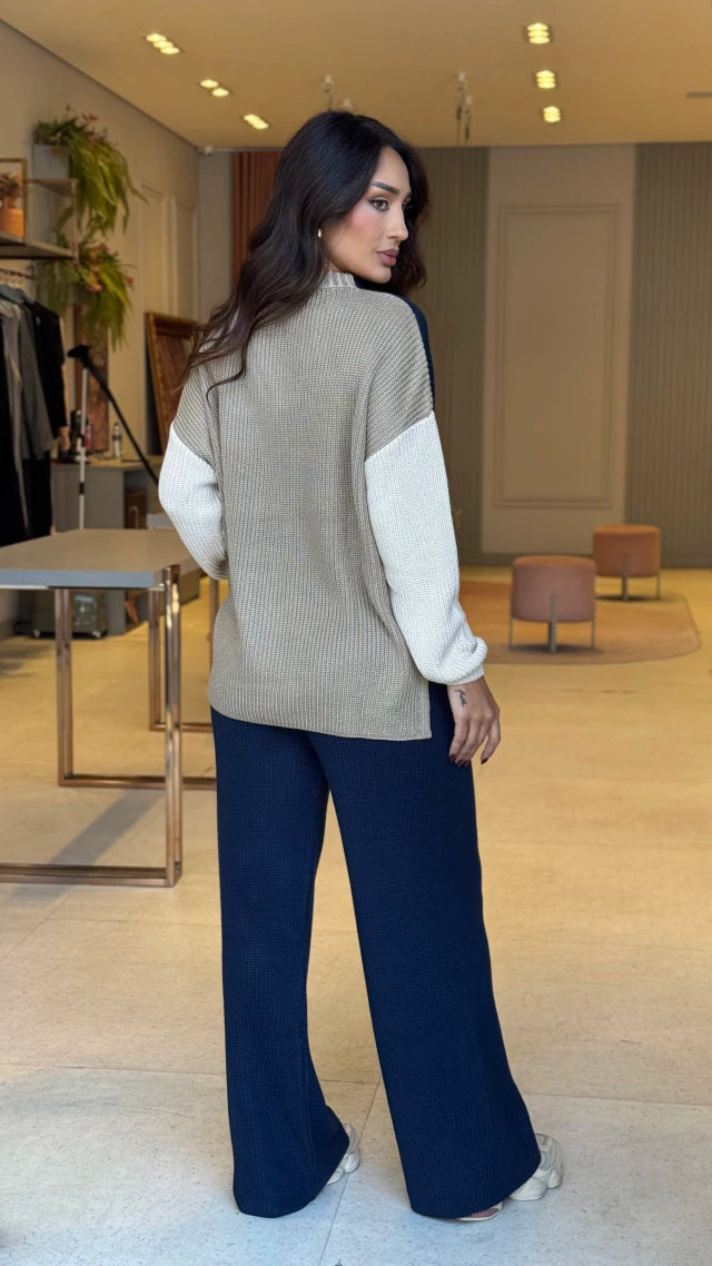 Conjunto Tricot Calça & Blusa Cléo