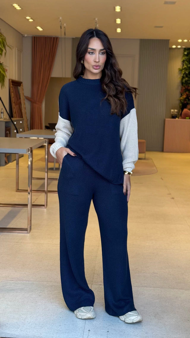 Conjunto Tricot Calça & Blusa Cléo