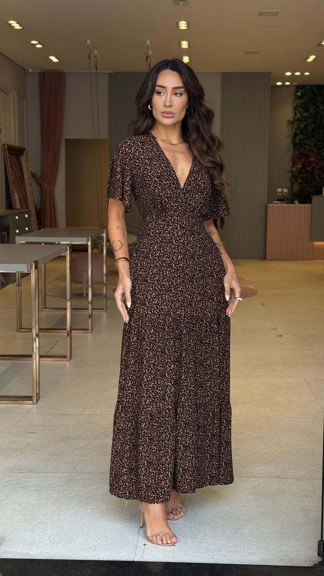 Vestido Manguinha Floral Lucy