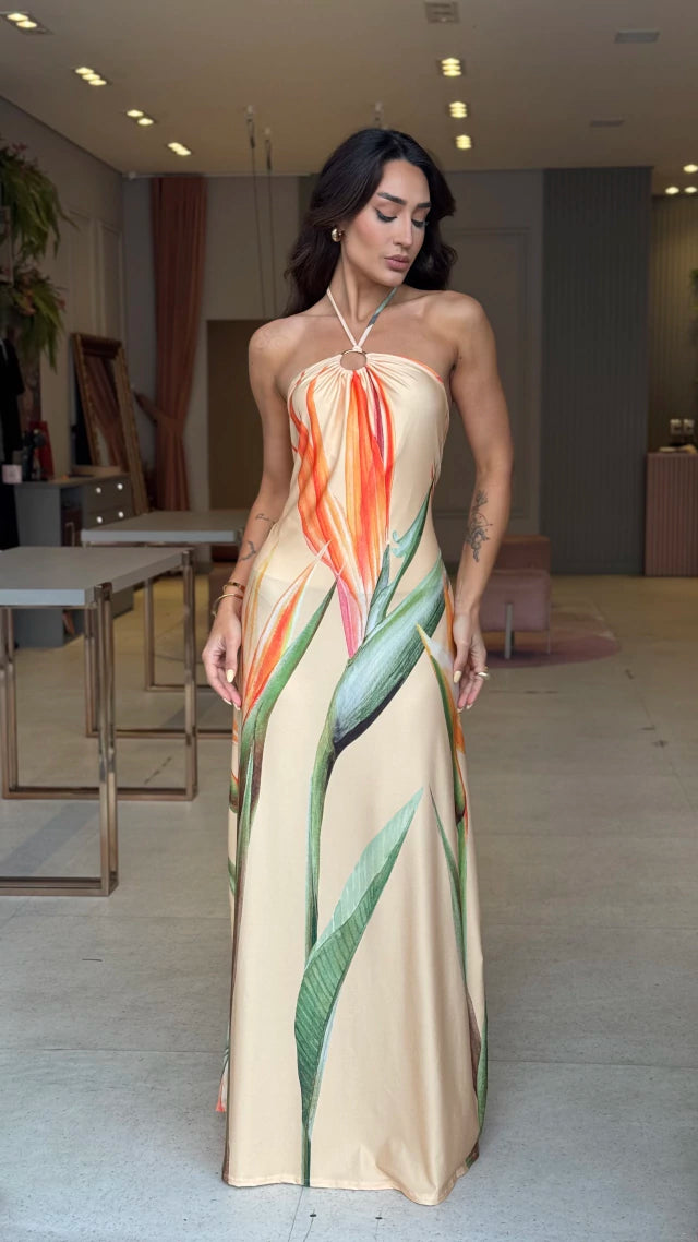 Vestido Longo Costa Trançada Ruby